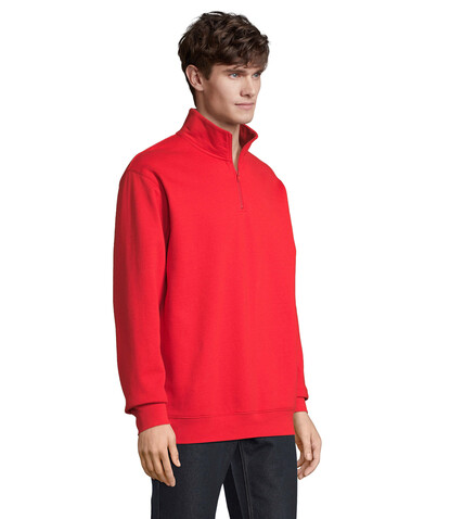 CONRAD Sweater Zip Kragen - Bright Red bedrucken, Art.-Nr. S04234-BT-XL CONRAD Sweater Zip Kragen - Bright Red bedrucken, Art.-Nr. S04234-BT-XL