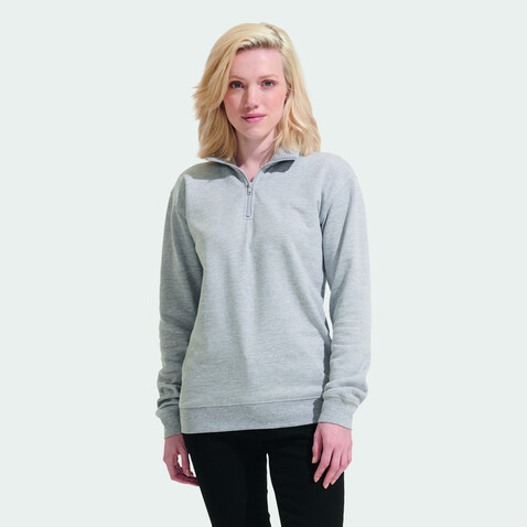CONRAD Sweater Zip Kragen - Grau-Melange 2 bedrucken, Art.-Nr. S04234-GY-S CONRAD Sweater Zip Kragen - Grau-Melange 2 bedrucken, Art.-Nr. S04234-GY-S