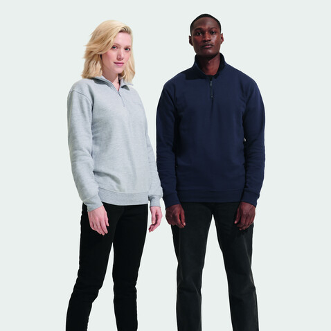CONRAD Sweater Zip Kragen - French Navy bedrucken, Art.-Nr. S04234-FN-XS CONRAD Sweater Zip Kragen - French Navy bedrucken, Art.-Nr. S04234-FN-XS