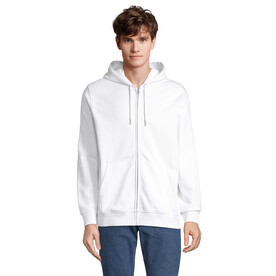 CALIPSO FULL ZIP HOODIE - White bedrucken, Art.-Nr. S04237-WH-L