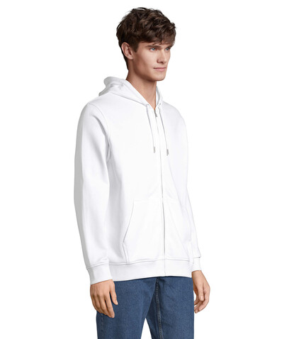CALIPSO FULL ZIP HOODIE - White bedrucken, Art.-Nr. S04237-WH-L