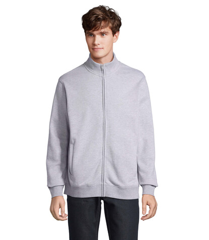 COOPER SWEATSHIRT FULL ZIP - Grau-Melange 2 bedrucken, Art.-Nr. S04240-GY-XS