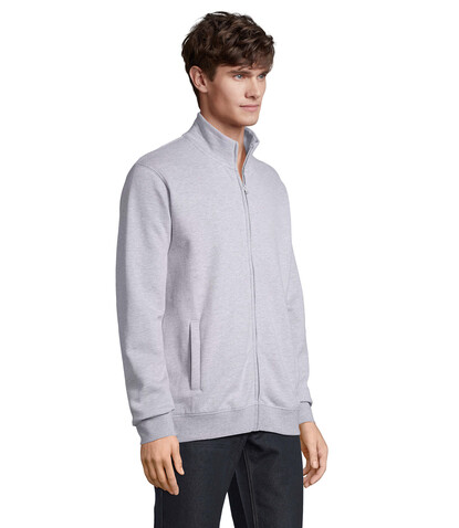COOPER SWEATSHIRT FULL ZIP - Grau-Melange 2 bedrucken, Art.-Nr. S04240-GY-XS