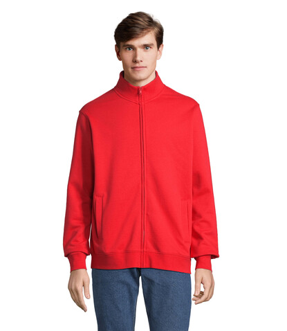 COOPER SWEATSHIRT FULL ZIP - Bright Red bedrucken, Art.-Nr. S04240-BT-4XL