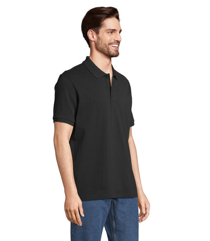 PEGASE Polo Bio 210g - Schwarz bedrucken, Art.-Nr. S04242-BK-XL PEGASE Polo Bio 210g - Schwarz bedrucken, Art.-Nr. S04242-BK-XL