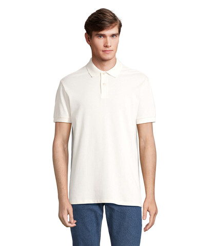 PACIFIC HERREN POLO - Off-White bedrucken, Art.-Nr. S04439-WW-M