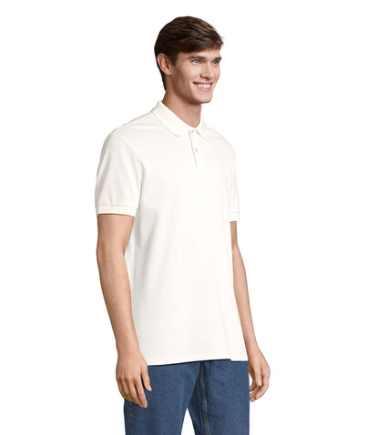 PACIFIC HERREN POLO - Off-White bedrucken, Art.-Nr. S04439-WW-M