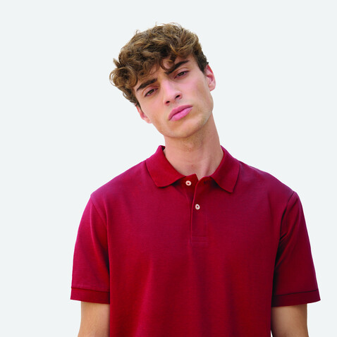 PACIFIC HERREN POLO - Folk Red Twin bedrucken, Art.-Nr. S04439-FR-XXL