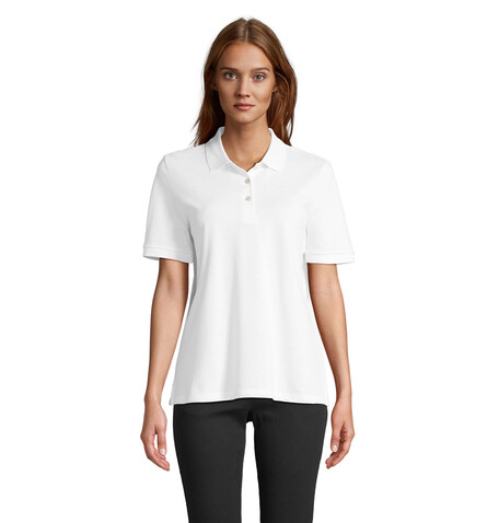 PACIFIC DAMEN POLO - White bedrucken, Art.-Nr. S04440-WH-XS