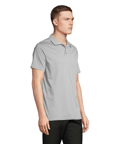 PITCHER UNISEX POLO - Pure Grey bedrucken, Art.-Nr. S04442-PG-M PITCHER UNISEX POLO - Pure Grey bedrucken, Art.-Nr. S04442-PG-M