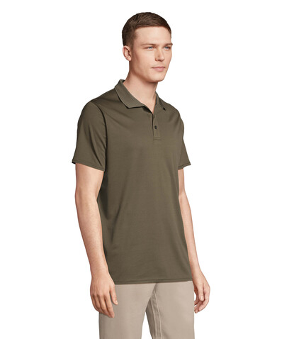 PITCHER UNISEX POLO - Army bedrucken, Art.-Nr. S04442-AR-S