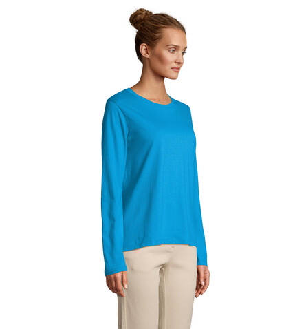 MONARCH DAMEN T-SHIRTS - Aqua bedrucken, Art.-Nr. S04443-AQ-XXL