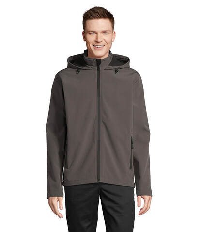 RACE HERREN-KAPUZENJACKE - Anthrazitgrau bedrucken, Art.-Nr. S04447-CR-L RACE HERREN-KAPUZENJACKE - Anthrazitgrau bedrucken, Art.-Nr. S04447-CR-L