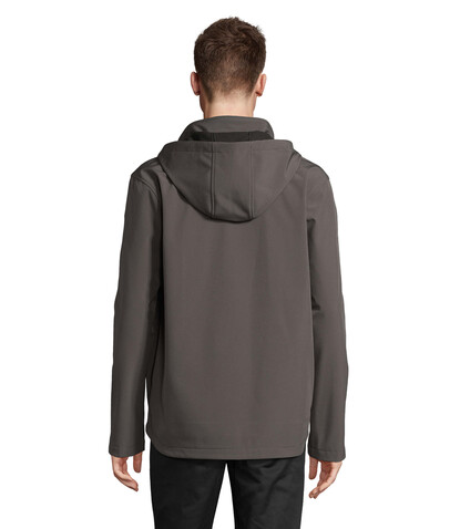 RACE HERREN-KAPUZENJACKE - Anthrazitgrau bedrucken, Art.-Nr. S04447-CR-L RACE HERREN-KAPUZENJACKE - Anthrazitgrau bedrucken, Art.-Nr. S04447-CR-L