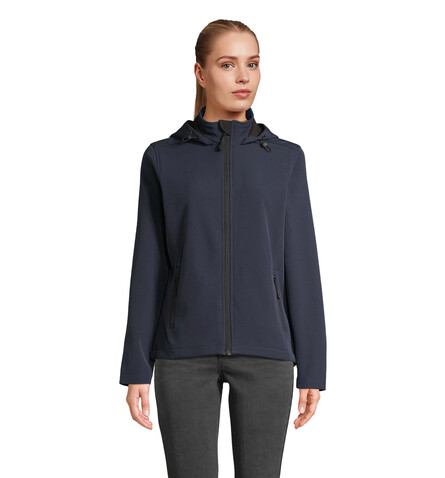 RACE DAMEN-KAPUZENJACKE - French Navy bedrucken, Art.-Nr. S04448-FN-L