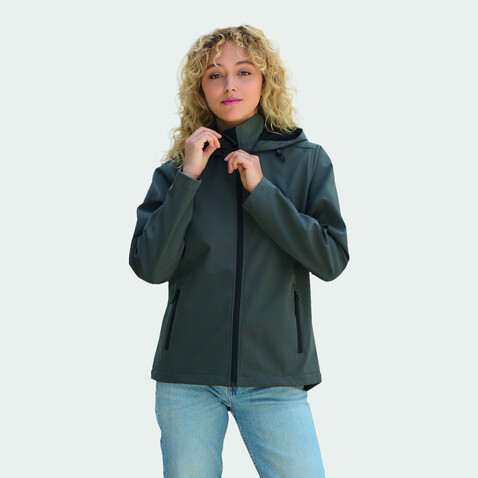 RACE DAMEN-KAPUZENJACKE - Anthrazitgrau bedrucken, Art.-Nr. S04448-CR-L RACE DAMEN-KAPUZENJACKE - Anthrazitgrau bedrucken, Art.-Nr. S04448-CR-L