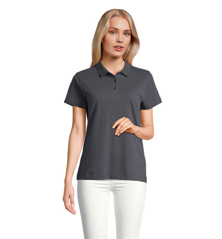 PULSE DAMEN POLO - Mausgrau bedrucken, Art.-Nr. S04501-MU-M