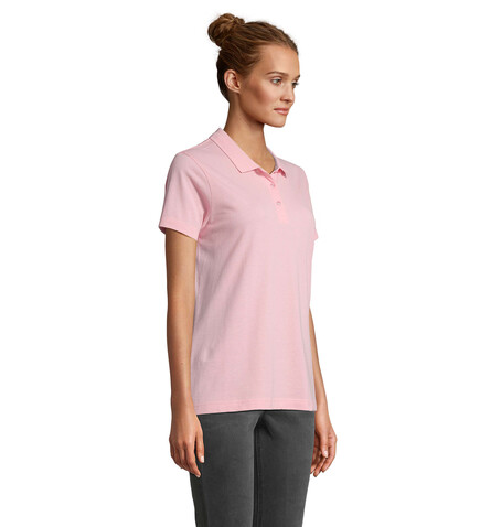 PULSE DAMEN POLO - Bonbon Rosa bedrucken, Art.-Nr. S04501-AX-M