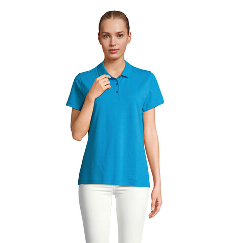 PULSE DAMEN POLO - Aqua bedrucken, Art.-Nr. S04501-AQ-L