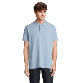 PULSE UNISEX POLO - Sky Blue Pique bedrucken, Art.-Nr. S04502-SP-XXL