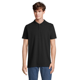 PULSE UNISEX POLO - Schwarz bedrucken, Art.-Nr. S04502-BK-XL