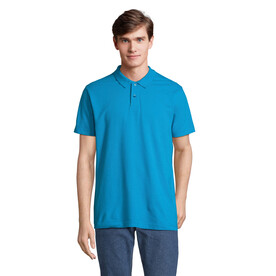 PULSE UNISEX POLO - Aqua bedrucken, Art.-Nr. S04502-AQ-XXL