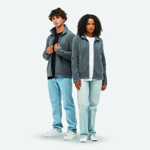 NITRO-JACKE MIT ZIPPER - Graue Melange bedrucken, Art.-Nr. S04759-GM-3XL NITRO-JACKE MIT ZIPPER - Graue Melange bedrucken, Art.-Nr. S04759-GM-3XL
