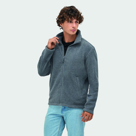 NITRO-JACKE MIT ZIPPER - Graue Melange bedrucken, Art.-Nr. S04759-GM-3XL NITRO-JACKE MIT ZIPPER - Graue Melange bedrucken, Art.-Nr. S04759-GM-3XL