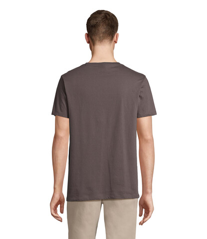 REGENT V V-NECK T-SHIRT - Dunkelgrau bedrucken, Art.-Nr. S04765-DG-XXL