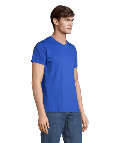 REGENT V V-NECK T-SHIRT - Royal Blue bedrucken, Art.-Nr. S04765-RB-3XL