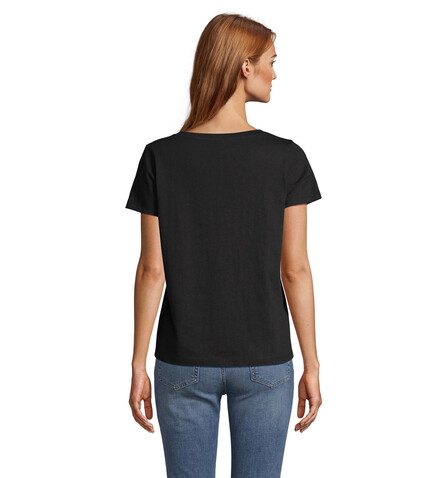 REGENT V T-SHIRT WOMEN - Deep Black bedrucken, Art.-Nr. S04766-DB-XXL