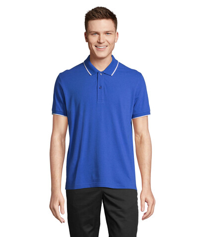 PALERMO POLO-SHIRT - Königsblau/Weiß bedrucken, Art.-Nr. S04769-RW-3XL PALERMO POLO-SHIRT - Königsblau/Weiß bedrucken, Art.-Nr. S04769-RW-3XL
