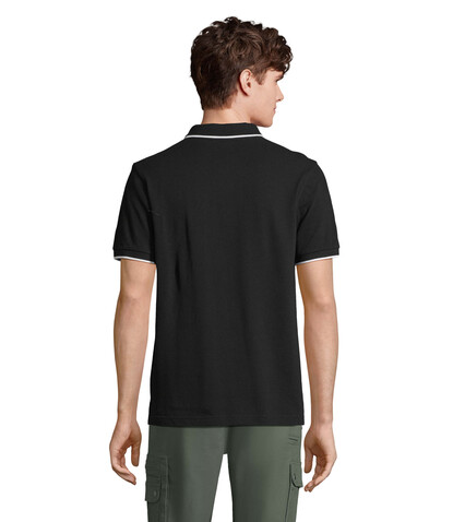 PALERMO POLO-SHIRT - Schwarz / Weiß bedrucken, Art.-Nr. S04769-BC-XS PALERMO POLO-SHIRT - Schwarz / Weiß bedrucken, Art.-Nr. S04769-BC-XS