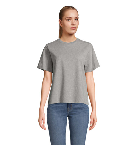 LEGEND DAMEN-T-SHIRT - Graue Melange bedrucken, Art.-Nr. S04776-GM-L