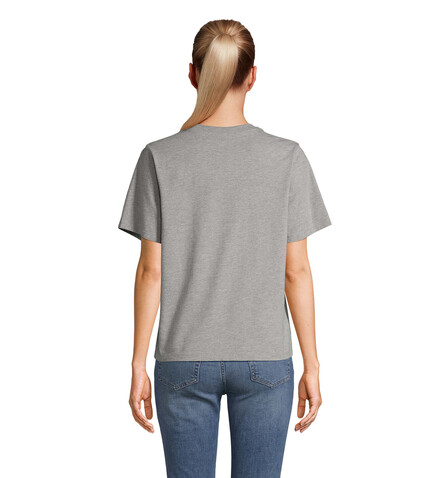 LEGEND DAMEN-T-SHIRT - Graue Melange bedrucken, Art.-Nr. S04776-GM-L