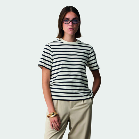 LEGEND DAMEN-T-SHIRT - Off White| Navy bedrucken, Art.-Nr. S04776-AZ-XL LEGEND DAMEN-T-SHIRT - Off White| Navy bedrucken, Art.-Nr. S04776-AZ-XL