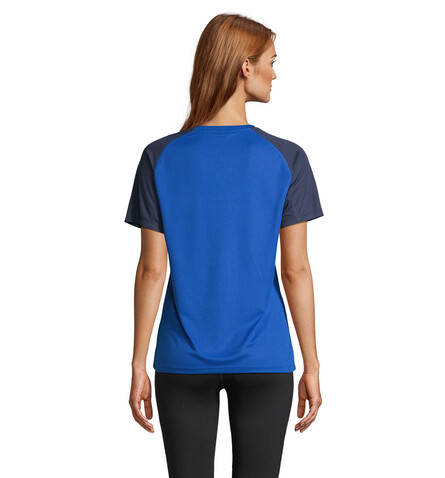 VORTEX WOMEN RAGLAN T-SHIRT - French Navy/Royal Blue bedrucken, Art.-Nr. S04788-ET-S