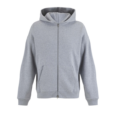 ELIOTT FULLZIP HOODIE - Grau-Melange 2 bedrucken, Art.-Nr. S04884-GY-M