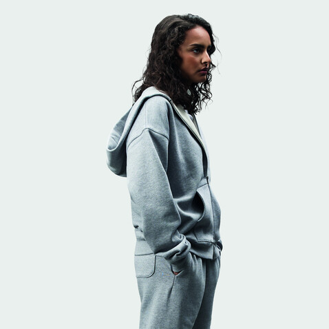 ELIOTT FULLZIP HOODIE - Grau-Melange 2 bedrucken, Art.-Nr. S04884-GY-M
