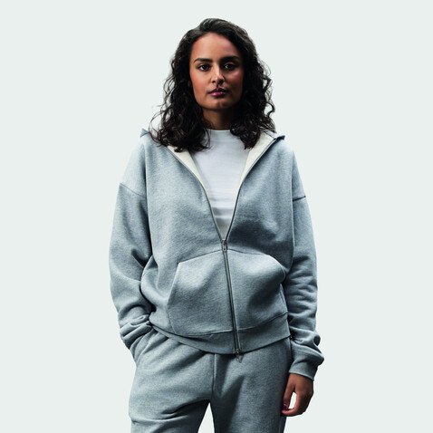 ELIOTT FULLZIP HOODIE - Grau-Melange 2 bedrucken, Art.-Nr. S04884-GY-M