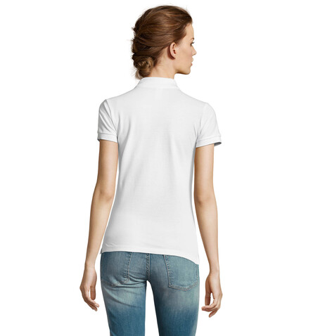 PEOPLE DAMEN POLO 210g - White bedrucken, Art.-Nr. S11310-WH-S