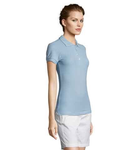 PEOPLE DAMEN POLO 210g - Sky Blue Pique bedrucken, Art.-Nr. S11310-SP-L PEOPLE DAMEN POLO 210g - Sky Blue Pique bedrucken, Art.-Nr. S11310-SP-L