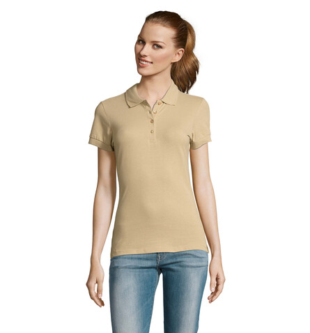 PASSION DAMEN POLO 170g - Sand bedrucken, Art.-Nr. S11338-SA-L