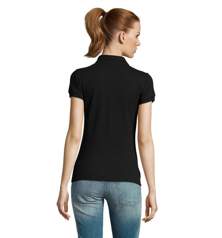 PASSION DAMEN POLO 170g - Schwarz bedrucken, Art.-Nr. S11338-BK-XL