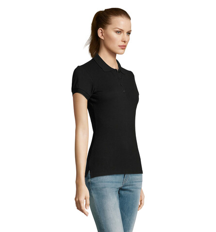 PASSION DAMEN POLO 170g - Schwarz bedrucken, Art.-Nr. S11338-BK-XL