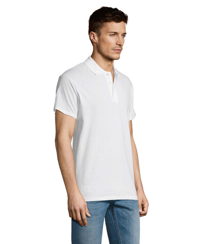 SUMMER II MEN Polo 170g - White bedrucken, Art.-Nr. S11342-WH-3XL