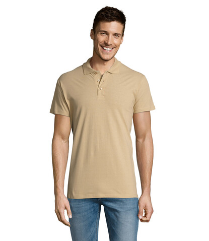 SUMMER II MEN Polo 170g - Sand bedrucken, Art.-Nr. S11342-SA-M SUMMER II MEN Polo 170g - Sand bedrucken, Art.-Nr. S11342-SA-M