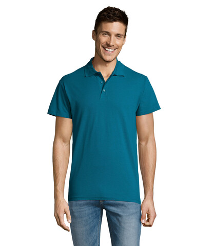 SUMMER II MEN Polo 170g - Entenblau bedrucken, Art.-Nr. S11342-DU-XL