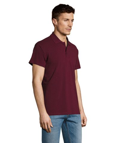 SUMMER II MEN Polo 170g - Burgundy bedrucken, Art.-Nr. S11342-BG-XS