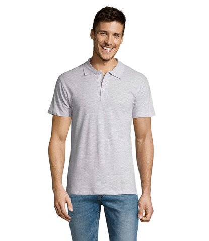 SUMMER II MEN Polo 170g - Ash bedrucken, Art.-Nr. S11342-AS-M SUMMER II MEN Polo 170g - Ash bedrucken, Art.-Nr. S11342-AS-M
